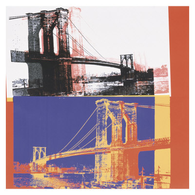 Brooklyn Bridge, C.1983 (Black Bridge/White Background) by Andy Warhol Pricing Limited Edition Print image