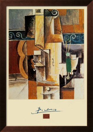 Violin And Guitar, 1913 by Pablo Picasso Pricing Limited Edition Print image