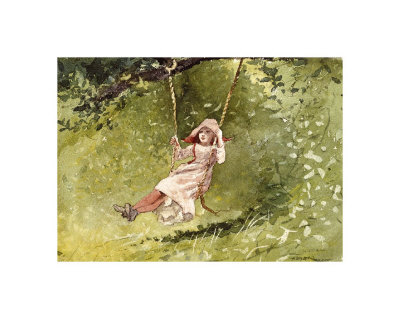 Girl On A Swing by Winslow Homer Pricing Limited Edition Print image