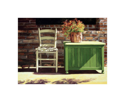 Chair On Sally's Patio by Helen Vaughn Pricing Limited Edition Print image