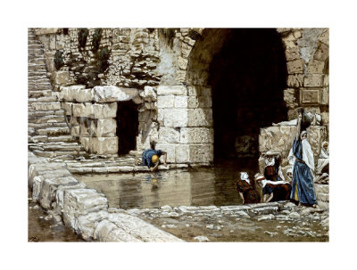 Blind Man Washes In The Pool Of Siloam by James Tissot Pricing Limited Edition Print image