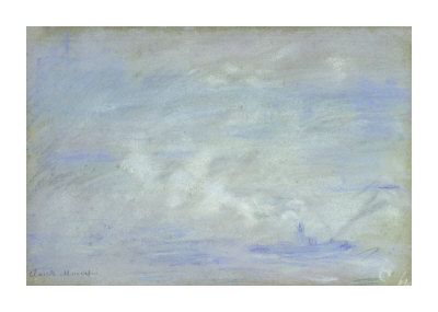 Boat On The Thames, Impression Of Mist by Claude Monet Pricing Limited Edition Print image