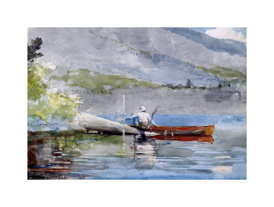 The Red Canoe by Winslow Homer Pricing Limited Edition Print image