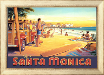 Visit Santa Monica by Kerne Erickson Pricing Limited Edition Print image