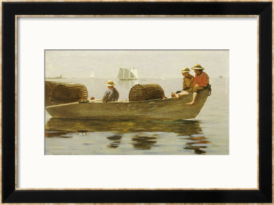 Three Boys In A Dory, 1873 by Winslow Homer Pricing Limited Edition Print image