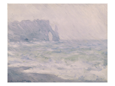 Etretat In The Rain, 1886 (Oil On Canvas) by Claude Monet Pricing Limited Edition Print image