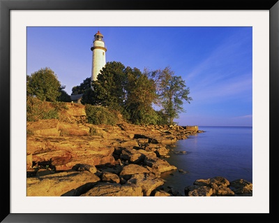 Pointe Aux Barques Lighthouse At Sunrise On Lake Huron, Michigan, Usa by Adam Jones Pricing Limited Edition Print image