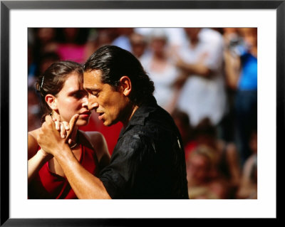 Tango Dancers At Sunday Market In Plaza Dorrego, Buenos Aires, Argentina by Michael Taylor Pricing Limited Edition Print image