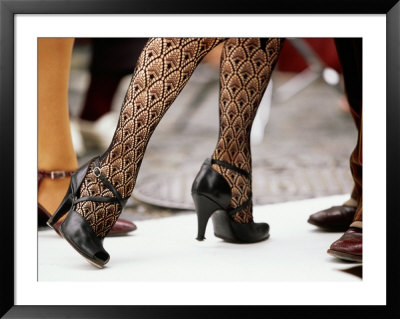 Street Tango Dancers' Legs In San Telmo, Buenos Aires, Argentina by Michael Taylor Pricing Limited Edition Print image