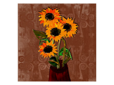 Three Sunflowers V by Miguel Paredes Pricing Limited Edition Print image