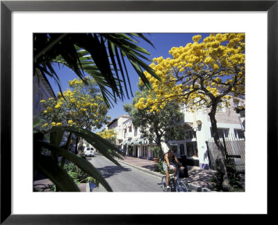 Espanola Way Biker, South Beach, Miami, Florida, Usa by Robin Hill Pricing Limited Edition Print image