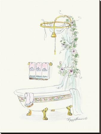 Tubs With Curtains-Bathtime Opulence by Peggy Abrams Pricing Limited Edition Print image