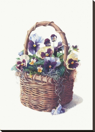 Rustic Pansy Basket by Mary Kay Krell Pricing Limited Edition Print image