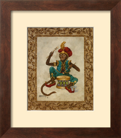Monkey With Drum by Janet Kruskamp Pricing Limited Edition Print image