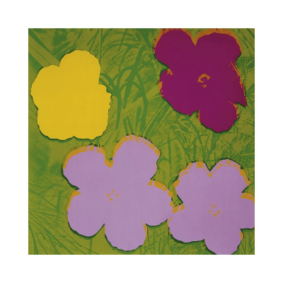 Flowers, C.1970 (Yellow, Lilac, Purple) by Andy Warhol Pricing Limited Edition Print image