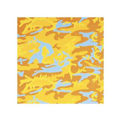 Camouflage, C.1987 (Orange, Yellow, Blue) by Andy Warhol Pricing Limited Edition Print image