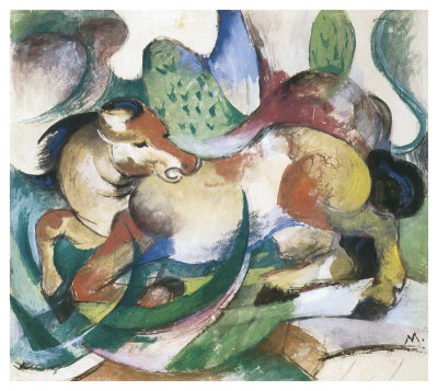 Springendes Pferd by Franz Marc Pricing Limited Edition Print image
