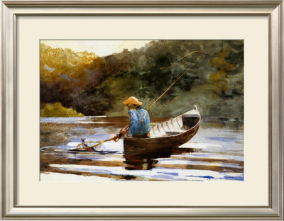 Boy Fishing, 1892 by Winslow Homer Pricing Limited Edition Print image