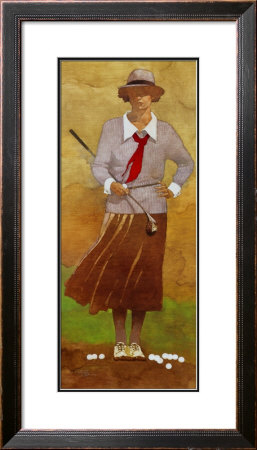 Vintage Woman Golfer by Bart Forbes Pricing Limited Edition Print image