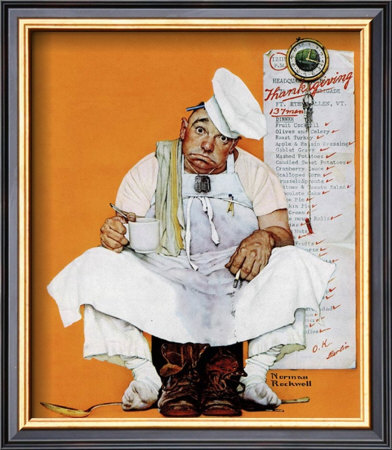 Thanksgiving Day Blues by Norman Rockwell Pricing Limited Edition Print image