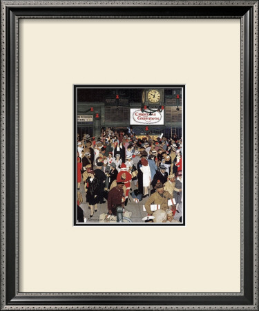 Union Station, Chicago, Christmas by Norman Rockwell Pricing Limited Edition Print image