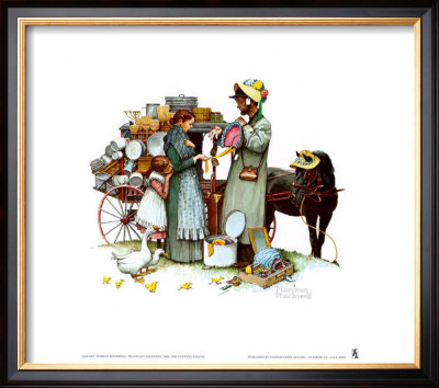Country Pedlar by Norman Rockwell Pricing Limited Edition Print image