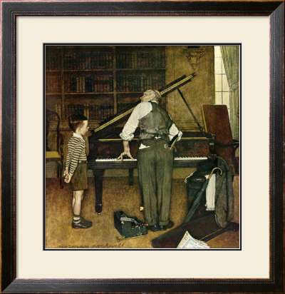 Piano Tuner by Norman Rockwell Pricing Limited Edition Print image