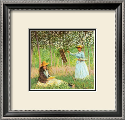 Monet's Daughter Painting In A Landscape by Claude Monet Pricing Limited Edition Print image