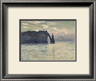 The Cliff, Etretat, Sunset, 1883 by Claude Monet Pricing Limited Edition Print image