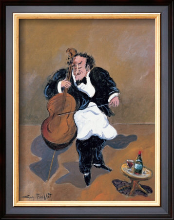 Cellist With Red Wine by Guy Buffet Pricing Limited Edition Print image