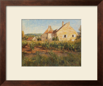 Vineyard Cottages In Jully by Leonard Wren Pricing Limited Edition Print image