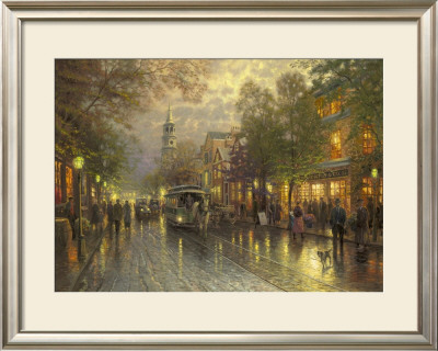 Evening On The Avenue (Charleston, Broad Street) by Thomas Kinkade Pricing Limited Edition Print image