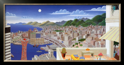 Kobe Panorama West by Thomas Mcknight Pricing Limited Edition Print image