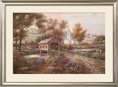 Razzberry Creek Crossing by Carl Valente Pricing Limited Edition Print image