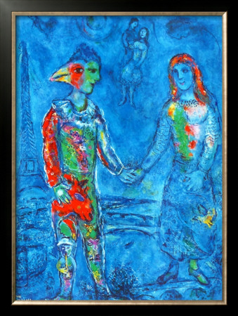 Couple In Blue by Marc Chagall Pricing Limited Edition Print image