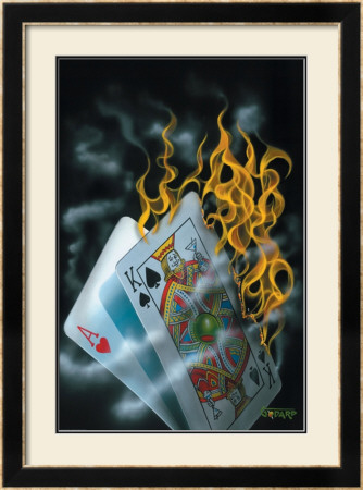 Burning Blackjack by Michael Godard Pricing Limited Edition Print image