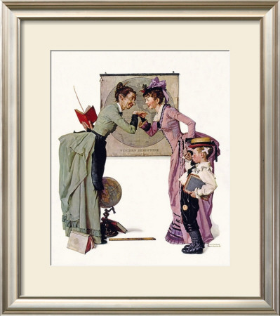 First Day Of School by Norman Rockwell Pricing Limited Edition Print image
