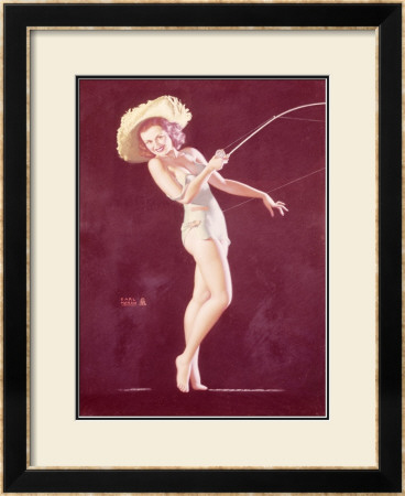 Pin-Up Girl: Goin Fishin by Earl Moran Pricing Limited Edition Print image
