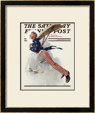 Flying Uncle Sam by Norman Rockwell Pricing Limited Edition Print image