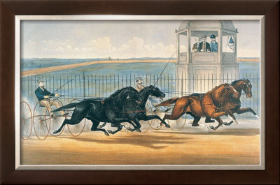 Great Double Team Trot by Currier & Ives Pricing Limited Edition Print image
