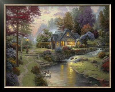 Stillwater Cottage by Thomas Kinkade Pricing Limited Edition Print image