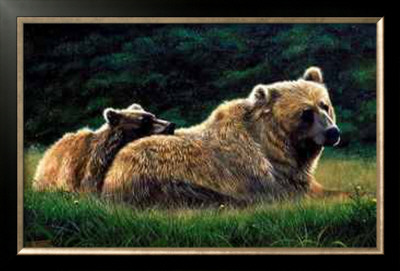 Grizzly Sow And Cub by Al Feldstein Pricing Limited Edition Print image