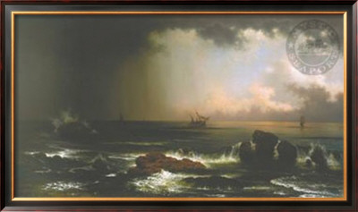 Coastal Scene With Sinking Ship by Martin Johnson Heade Pricing Limited Edition Print image