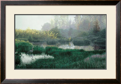 Morning Marsh, Great Blue Heron by Terry Isaac Pricing Limited Edition Print image