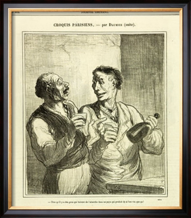 Daumier Absinthe Caricature by Honore Daumier Pricing Limited Edition Print image