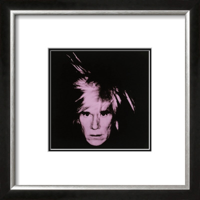 Self-Portrait, C.1986 (Pink On Black 2) by Andy Warhol Pricing Limited Edition Print image