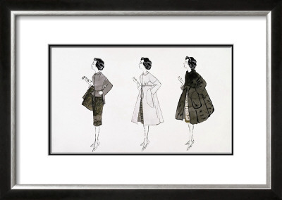 Three Female Fashion Figures, C.1959 by Andy Warhol Pricing Limited Edition Print image