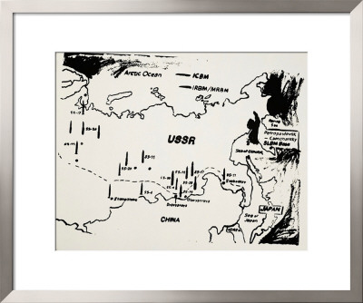 Map Of Eastern U.S.S.R. Missile Bases, C.1985-86 by Andy Warhol Pricing Limited Edition Print image