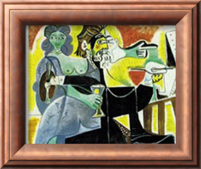 Couple With Drinks by Pablo Picasso Pricing Limited Edition Print image