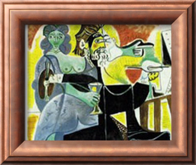 Couple With Drinks by Pablo Picasso Pricing Limited Edition Print image